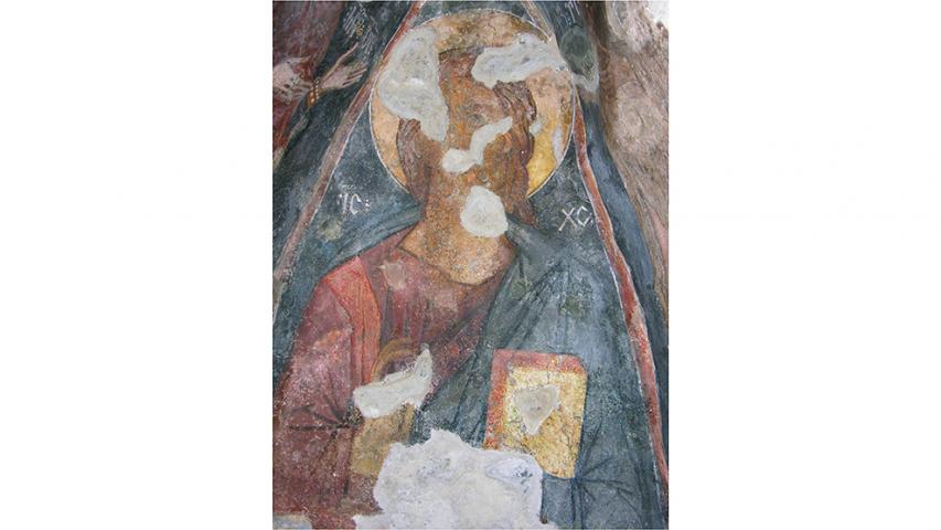 Нузальская церковь. Фрагмент алтарной росписи